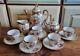 Foreign Vintage Coffee Or Tea Set Gold Victoriana Scene