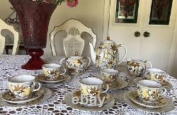 GOLDEN CHAMOMILE LFZ Lomonosov USSR- Coffee Set