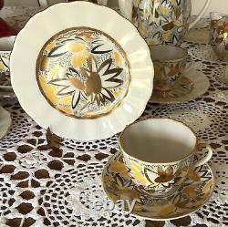 GOLDEN CHAMOMILE LFZ Lomonosov USSR- Coffee Set