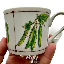 Georges Briard vintage coffee Cups and Saucers, 12 piece set, la salade, signed