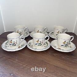 Gien Oiseaux de Paradis Coffee Tea Cup & Saucer Set Bird Of Paradise