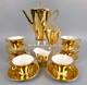 Gold Coffee Set By Johann Seltmann Vohenstrauss. Vintage. Espresso Cups & Pot