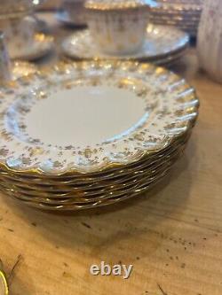 Gold spode china set, fine bone china, vintage china, perfect condition