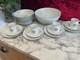 Gorgeous Vintage Fruit Set & 4 Coffee Trios Limoges Never Been Used Monogram Gl