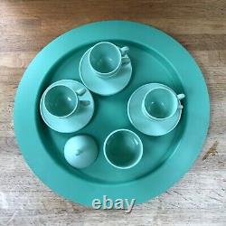 Guzzini Vintage Coffee Expresso Cups/Saucers And Tray
