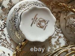 HAUS DRESDEN 24KT Gold Baroque Style Demitasse Coffee Set Service For 6. SeeDesc