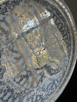 HAUS DRESDEN 24KT Gold Baroque Style Demitasse Coffee Set Service For 6. SeeDesc