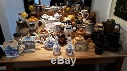HUGE Job Lot Of Vintage Coffee & Tea Pots/Sets Vases Money Boxes etc