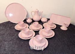 Hutschenreuter Dragon Model Coffee Service 24 Pieces for 6 People Pink