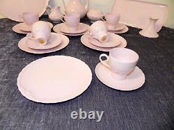 Hutschenreuter Dragon Model Coffee Service 24 Pieces for 6 People Pink
