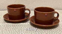 Iittala TEEMA Coffee Cup Saucer Set Vintage Brown 220ml New