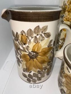 Immaculate vintage 1970s complete Jersey Pottery Coffee set with jug bowl & cup