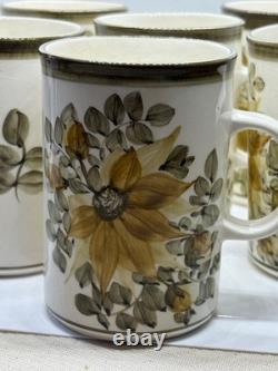 Immaculate vintage 1970s complete Jersey Pottery Coffee set with jug bowl & cup