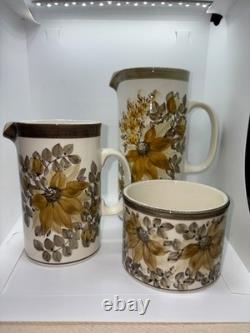 Immaculate vintage 1970s complete Jersey Pottery Coffee set with jug bowl & cup