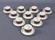Italian Ceramic Coffee Set Ipa Cups And Saucers Vintage 1960