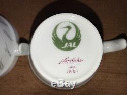 JAL Japan Airlines 12 Cup & Saucer Sets Noritake Vtg Advertising Tea Coffee