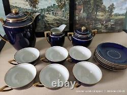Jimenau Echt Cobalt Von Henneberg Coffee Set (Vintage)