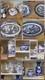 Job Lot Blue And White China Cups Saucers Plates Vases Vintage