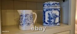 Job Lot Blue and White China Cups Saucers Plates Vases Vintage