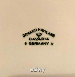 Johann Haviland VINTAGE Bavaria Blue Garland Germany Coffee Set 19 Pieces