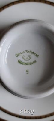 Johann Seltman Vohenstrauss Vtg Porcelain Art Deco Tea/coffee Service Trio Set