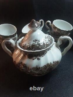Johnson Brothers Vintage Coffee Set. Pot, Jug, Sugar Bowl, 8 Cup+ Saucers MC