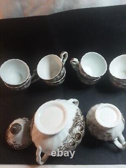Johnson Brothers Vintage Coffee Set. Pot, Jug, Sugar Bowl, 8 Cup+ Saucers MC