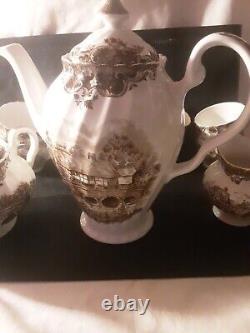 Johnson Brothers Vintage Coffee Set. Pot, Jug, Sugar Bowl, 8 Cup+ Saucers MC