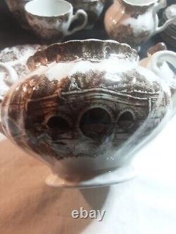 Johnson Brothers Vintage Coffee Set. Pot, Jug, Sugar Bowl, 8 Cup+ Saucers MC