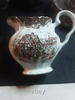 Johnson Brothers Vintage Coffee Set. Pot, Jug, Sugar Bowl, 8 Cup+ Saucers MC