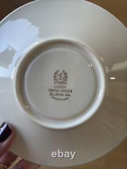 Lenox Castle Garden Set of 8 Coffee Tea Cups and 12 Saucers (E1)