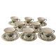 Lenox Dimension Holly Pattern Coffee Cups & Saucers Bone China Set Of (8)