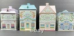 Lenox Spice Village Canisters Flour Sugar Coffee Tea Set Vintage 1990 Jar Holder