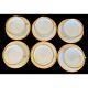 Limoges France Porcelain Gold Rimmed Coffee/tea Cup And Saucer Set Of 6 Vintage