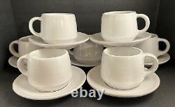 MCM Vintage FRANKOMA Westwind, White Sand Coffee Cup & Saucer Set, Lot of 7 sets