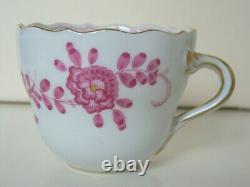 Meissen Coffee Service Mocha Service Rich Old Indian Purple Painting 4 Person