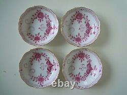 Meissen Coffee Service Mocha Service Rich Old Indian Purple Painting 4 Person
