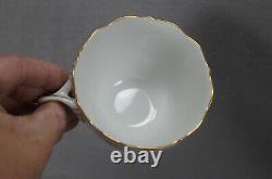 Meissen Hand Painted Flowers & Gold Entwined Handle Tea Cup & Saucer B