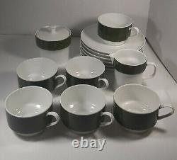 Melitta Coffee Cup 14pc Set VINTAGE SET Army Green