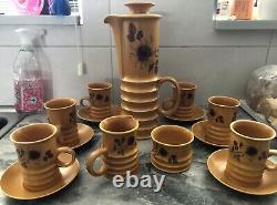 Mid Century Carltonware Sunflower Vintage 1960s full 15 piece coffee set