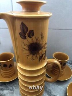 Mid Century Carltonware Sunflower Vintage 1960s full 15 piece coffee set