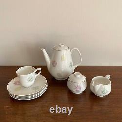 Midcentury R Loewy Rosenthal Porcelain DEMITASSE SET Form E Leaf Pattern MODELL