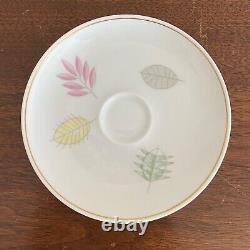 Midcentury R Loewy Rosenthal Porcelain DEMITASSE SET Form E Leaf Pattern MODELL