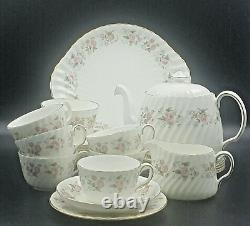 Minton'Spring Bouquet' Tea Cups/Saucers/Plates with Tea Pot/Tea Set for 6-1st