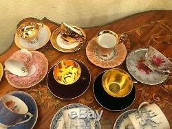 Mixed Vintage German English Danish 18 Cups & 19 Saucers Coffee Set