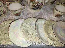 NEW-MUSICAL Vintage Gold Rim Porcelain Tea/Coffee Set 17Pc From Japan- DEVILLE