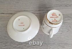 NOS! RARE Vintage USSR LFZ Porcelain set 6 Coffee Cups and Saucer Olympiad 80