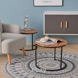Nest of 2/3 Coffee Table Round Nesting Side End Tables Vintage Living Room Set