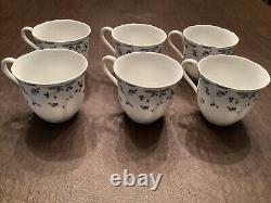Noritake 3901 French Charm Coffee Cups & Saucers Set Of 6 Vintage Discontinued