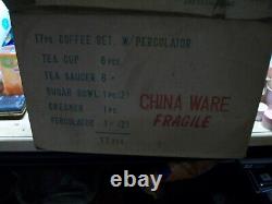 Noritake Stephanie # 9027 17-Piece Coffee Set withPercolator NOS! NRFB